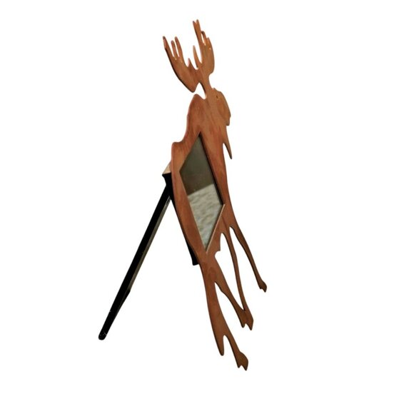 Rust Metal Moose Photo Picture Frame 2x3 Cabin Hunting Outdoors Wildlife Alaska - Picture 2 of 7